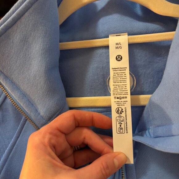 Lululemon Scuba Oversized Funnel Neck Half Zip - M/L - Aero Blue (LW3ICYS) - NWT - Picture 5 of 5